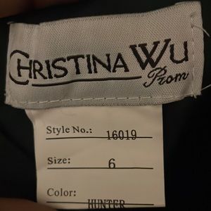 Hunter Green Sequenced Dress by: Christina Wu prom.